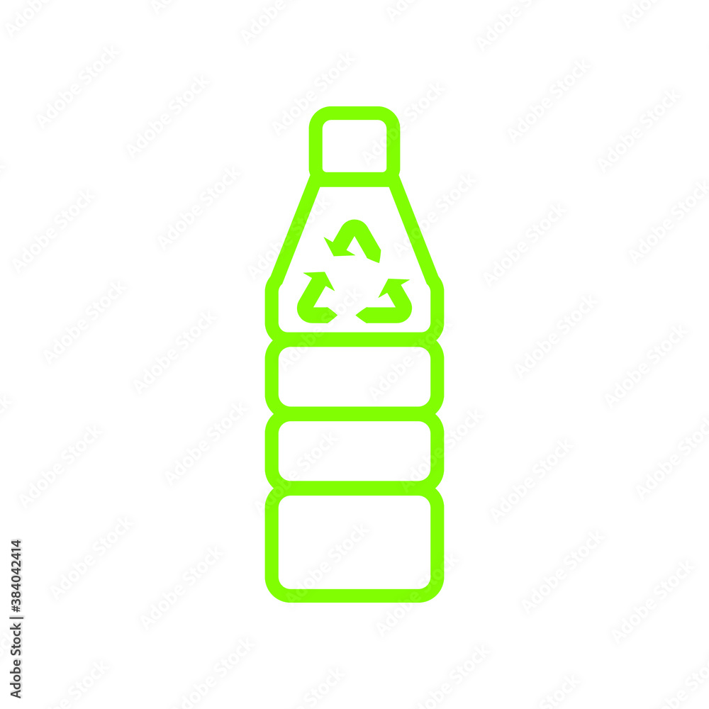 bottle icon. bottle with a recycling symbol. illustration vector bottle icon. bottle with a recycling symbol. illustration vector