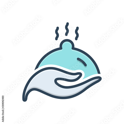 Color illustration icon for nourish