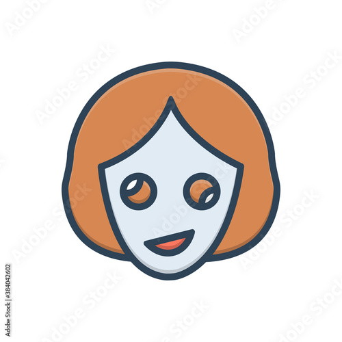 Color illustration icon for oddity