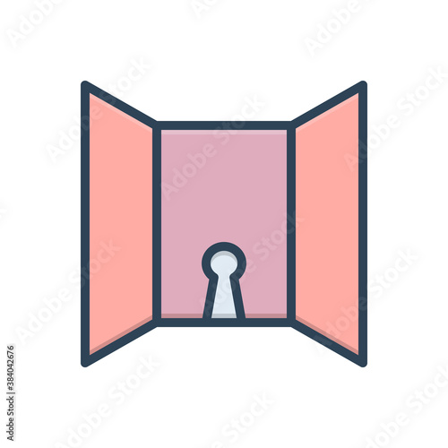 Canvas-taulu Color illustration icon for openness