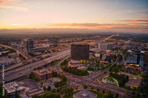 Aerial View of The Denver Tech Center (DTC) located in The Denver, Colorado Metro.