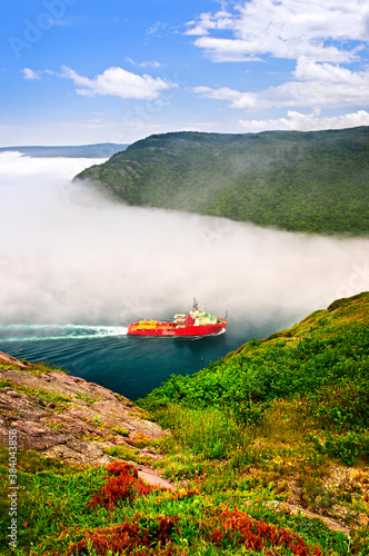 Ship entering the Narrows of St John's photo