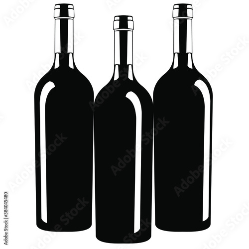 wine bottle illustration