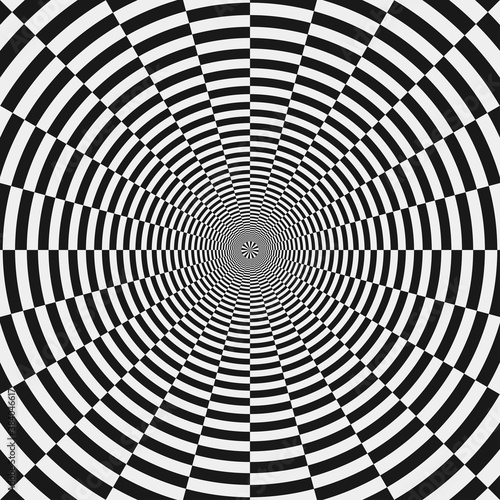 Abstract Black And White Rings Background Template, Sector Blocks