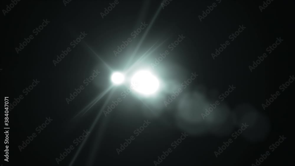 Digital bright light effect lens flare spotlight from the left side to the right side over a black background vertically centered. Light blue green light beam animation. 4K Lens Flare Video Element. Digital bright light effect lens flare spotlight from the left side to the right side over a black background vertically centered. Light blue green light beam animation. 4K Lens Flare Video Element.