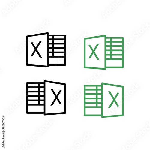 Microsoft excel icon set