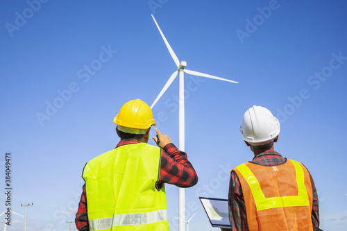 Wind turbines, Eco power and agricultural fields