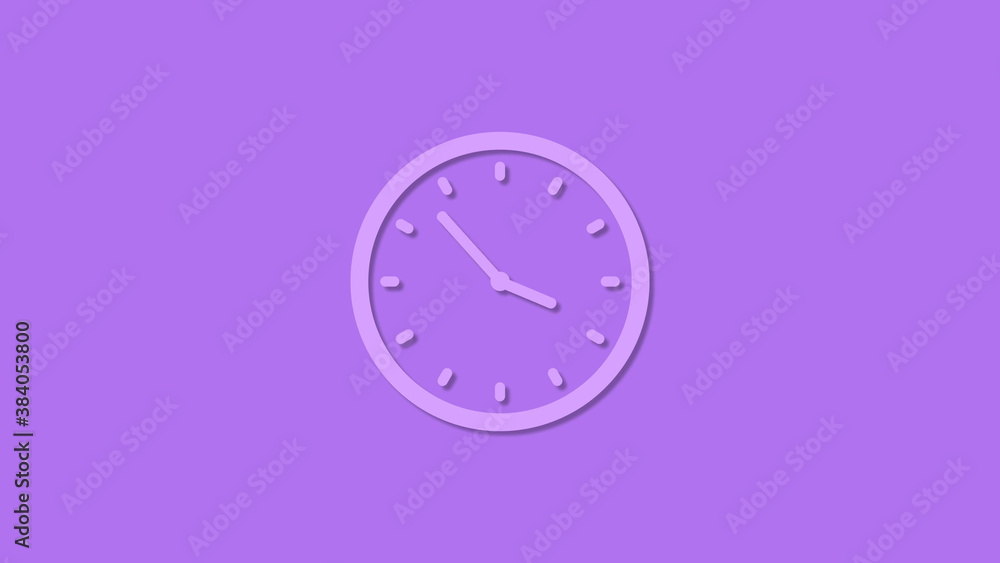 Clock icon with trick,12 hours purple color counting down clock icon Clock icon with trick,12 hours purple color counting down clock icon