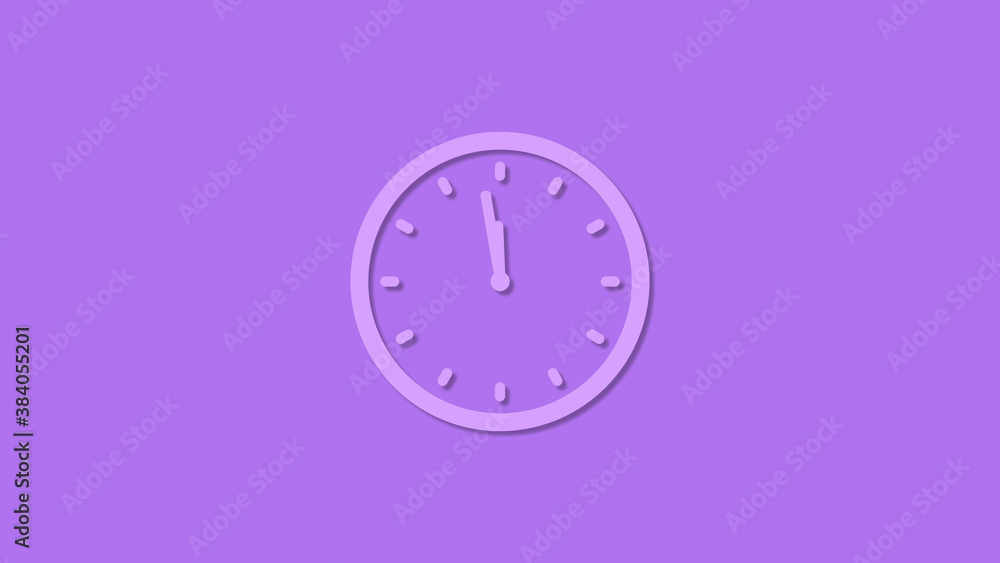 Amazing circle counting down clock icon on purple background,12 hours clock icon Amazing circle counting down clock icon on purple background,12 hours clock icon