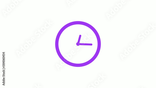 Free Download New purple color 12 hours counting down clock isolated on white background,clock icon - GFXLoad
