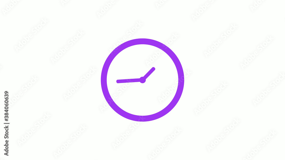 Best purple color circle clock isolated on white background,12 hours clock icon without trick Best purple color circle clock isolated on white background,12 hours clock icon without trick