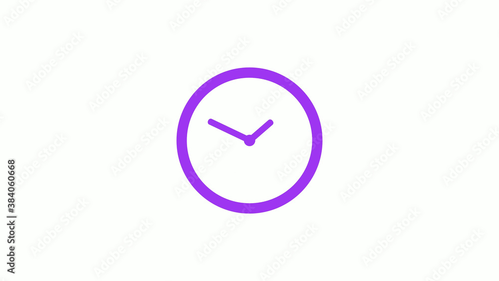Best purple color circle clock isolated on white background,12 hours clock icon without trick Best purple color circle clock isolated on white background,12 hours clock icon without trick