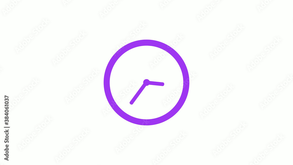 Best purple color circle clock isolated on white background,12 hours clock icon without trick Best purple color circle clock isolated on white background,12 hours clock icon without trick