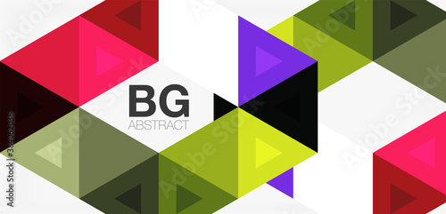 Mosaic triangle pattern abstract background for cover, banner, flyer and poster and other template