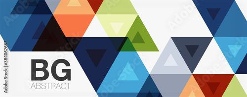 Mosaic triangle pattern abstract background for cover, banner, flyer and poster and other template