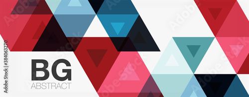 Mosaic triangle pattern abstract background for cover, banner, flyer and poster and other template