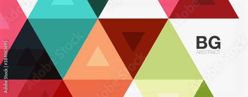 Mosaic triangle pattern abstract background for cover, banner, flyer and poster and other template