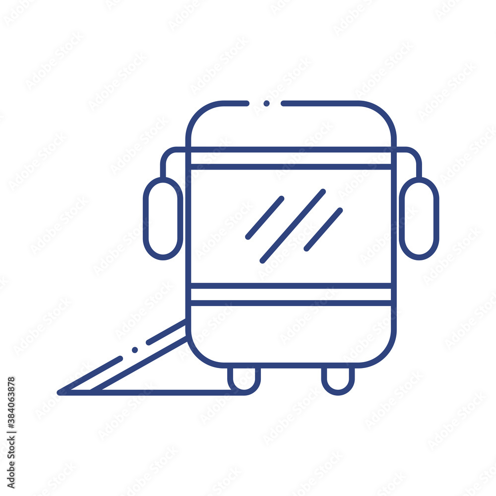 bus stop with disabled ramp line style icon bus stop with disabled ramp line style icon
