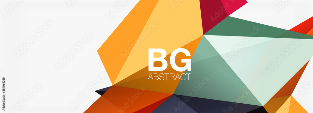 3d mosaic abstract backgrounds, low poly shape geometric design