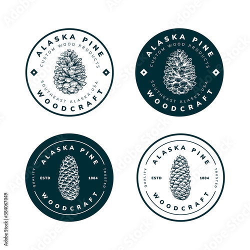 cone logo template design for nature