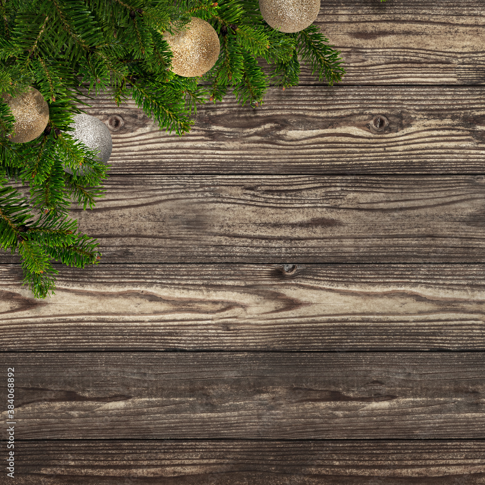 Fir tree and ornamental background for Christmas Fir tree and ornamental background for Christmas