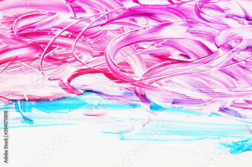 Multi-colored watercolor with different brush strokes
