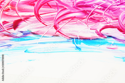 Multi-colored watercolor with different brush strokes