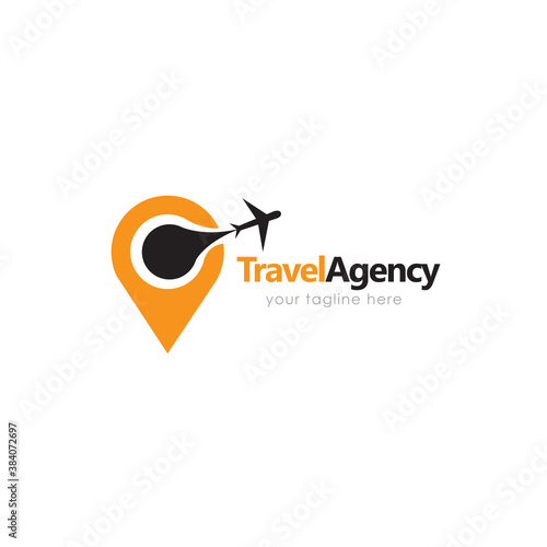 Travel agent logo design. Vector illustration