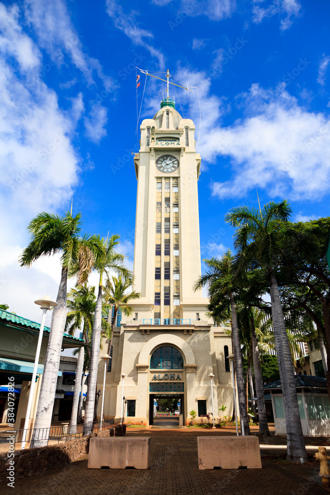 Honolulu, Hawaii, U.S.A. - ALOHA TOWER: Aloha Tower is a retired lighthouse that is considered one of the landmarks of the state of Hawaii.