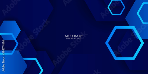 Abstract dark blue metal texture presentation banner background 