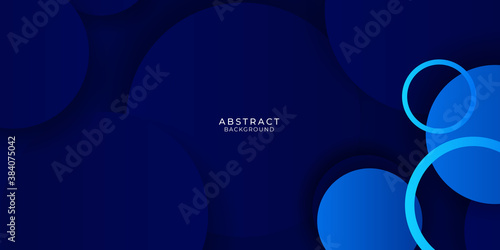 Abstract 3d blue black background with blank space of paper layer for presentation and banner
