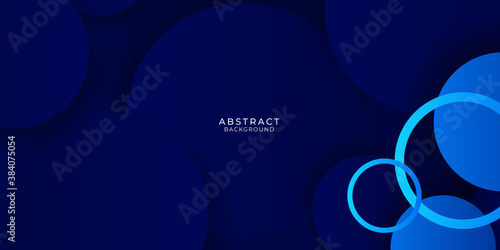Abstract 3d blue black background with blank space of paper layer for presentation and banner