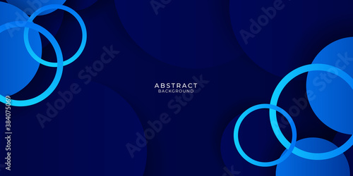 Abstract 3d blue black background with blank space of paper layer for presentation and banner