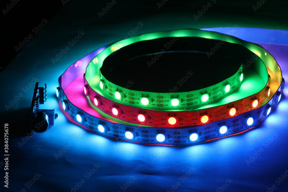 ARGB LED Strip lights which is addressable type with glowing lights