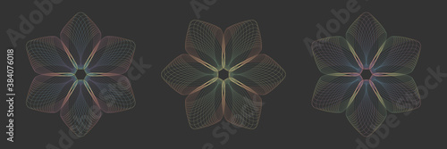 Design elements. Guilloche elements for make diploma or certificate.