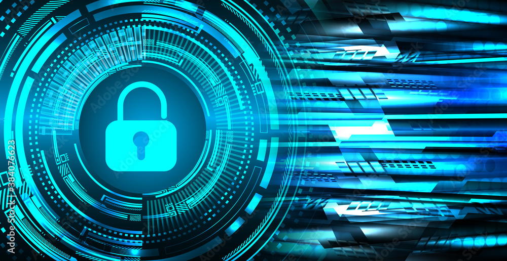 Closed Padlock on digital background, cyber security Closed Padlock on digital background, cyber security