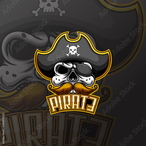 Fotografi Pirates mascot gaming logo design