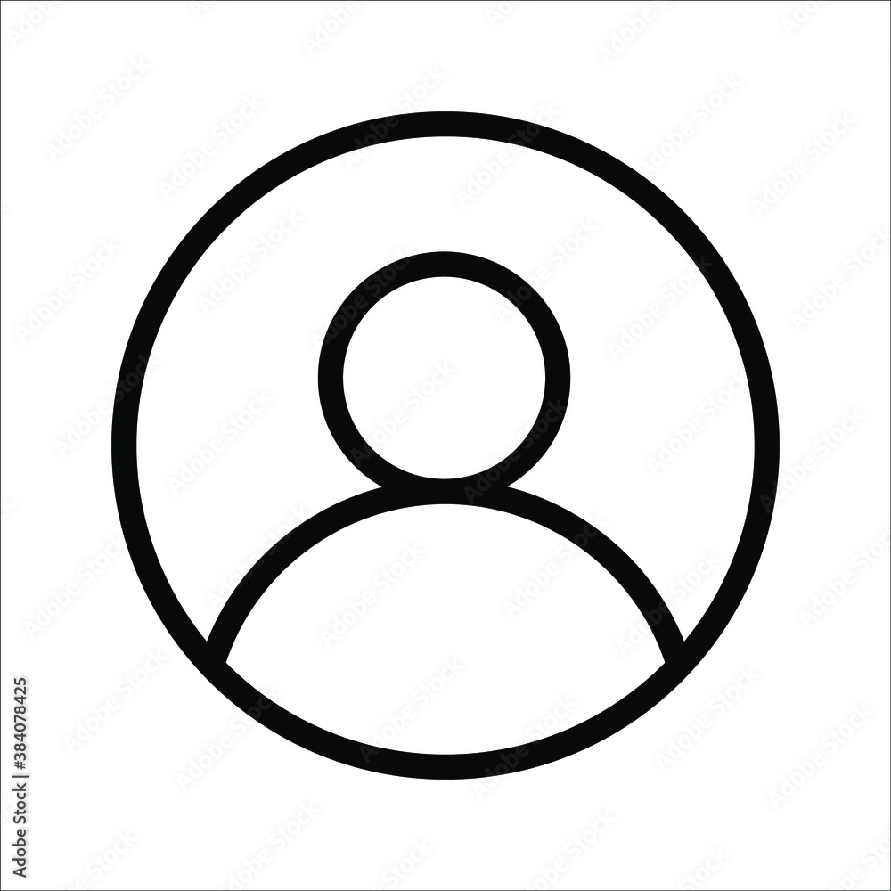 Illustration of human icon vector. User avatar symbol icon modern design color editable on white background Illustration of human icon vector. User avatar symbol icon modern design color editable on white background