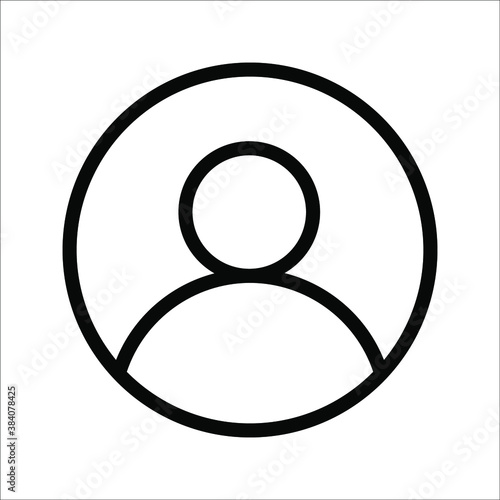 Illustration of human icon vector. User avatar symbol icon modern design color editable on white background