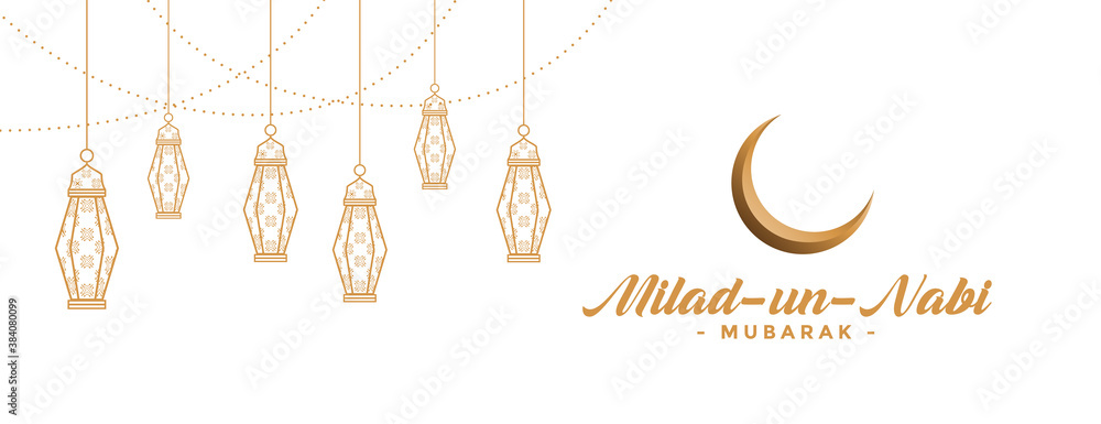 milad un nabi banner with decorative lamps milad un nabi banner with decorative lamps