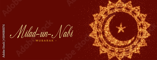 milad un nabi mubarak sparkles banner design