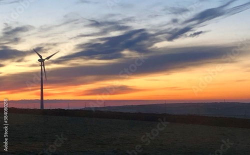 Windmill at sunset