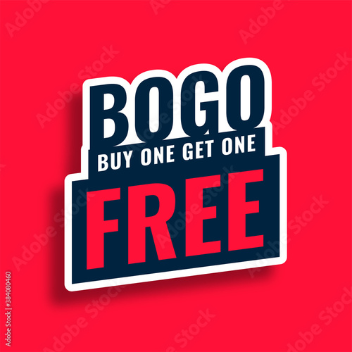 bogo buy one get one free sale tag sticker design