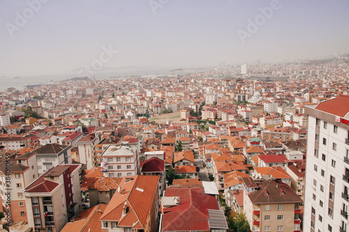 Panorama of the city. View from above in Istanbul. 