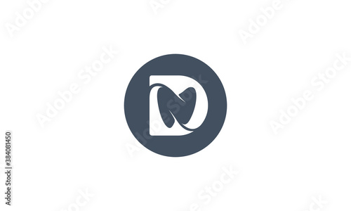 Creative Vector Illustration Logo Design Letter D Dental Teeth Icon