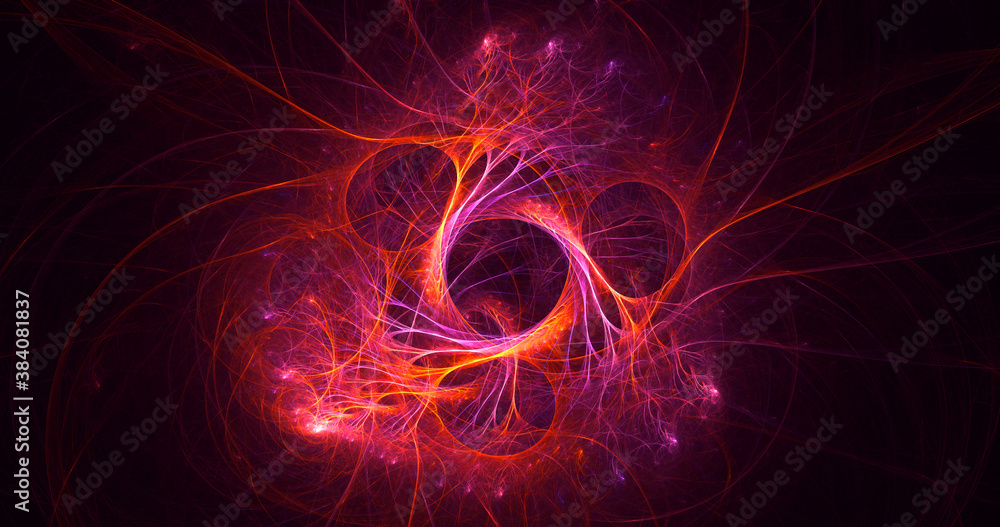 Obraz premium 3D rendering abstract colorful fractal light background