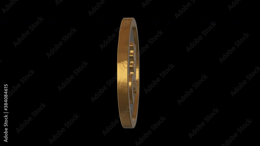 Horse medallion hieroglyph chinese horoscope. Metal gold. Alpha channel Stock ビデオ Adobe Stock