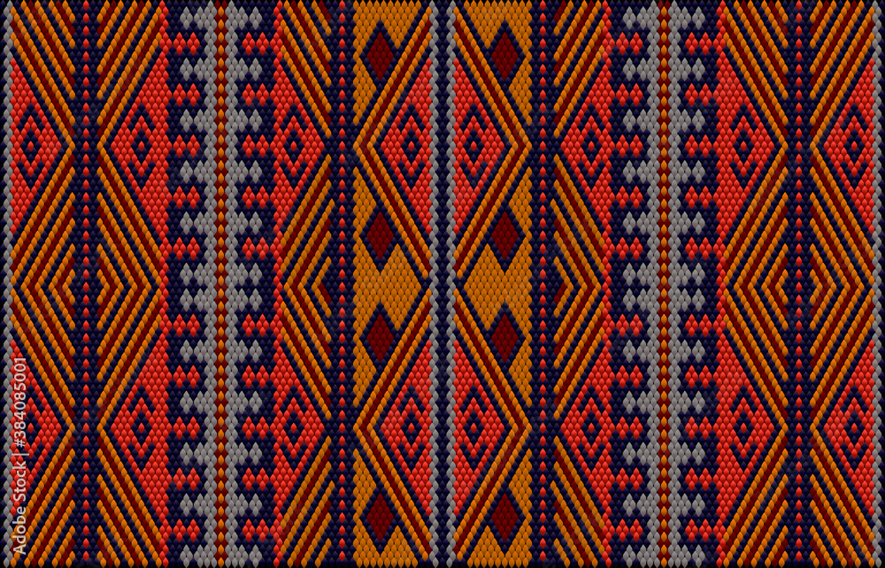 Seamless ethnic ornament for fabrics, interiors, ceramics and furniture in the style of Latin America. Seamless ethnic ornament for fabrics, interiors, ceramics and furniture in the style of Latin America.