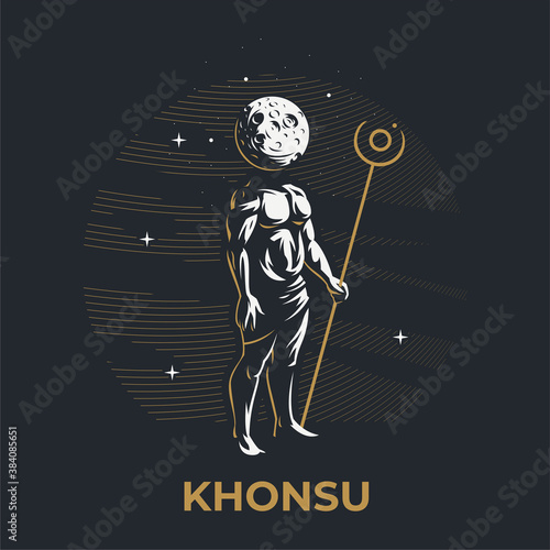 Egyptian god Khonsu. photo