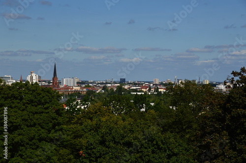 Skyline von Berlin, Blick vom Viktoriapark, Kreuzberg